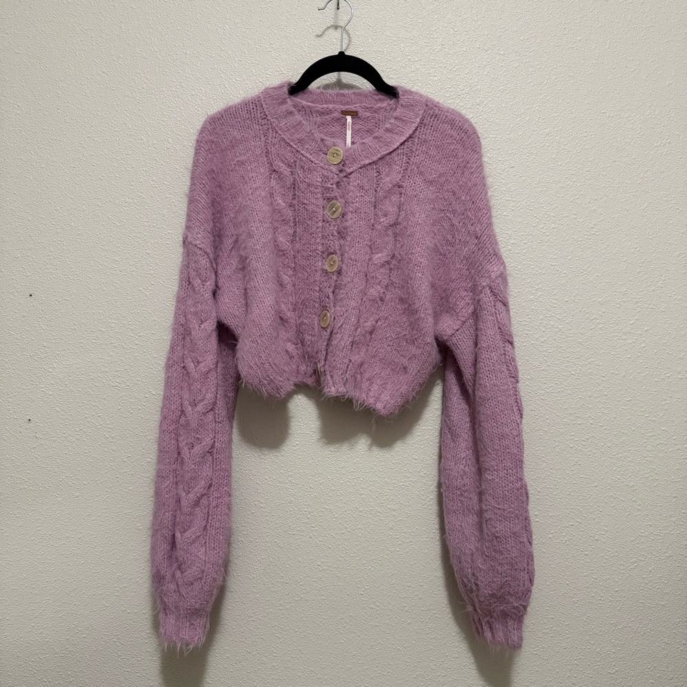 Free People Willow Cardigan - Lilac - Size Small